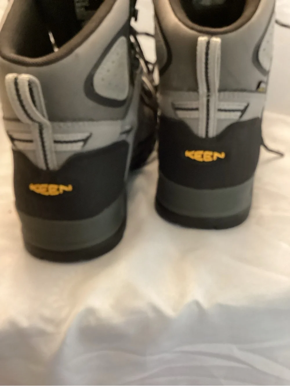 KEEN Women’s Gray and Black Waterproof Utility/Work/Hiking Boots